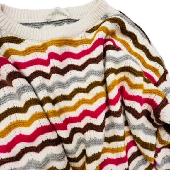 Lou & Grey LOFT Zig Zag Striped Textured Sweater NWT XL MSRP $90 Preppy SOFT - Picture 6 of 14